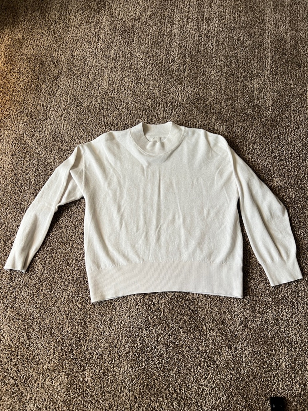 a new day Cream Lightweight Turtleneck Sweater